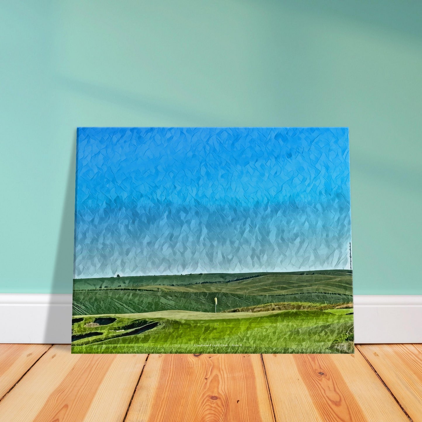Landmand Golf Club - Hole 8 - Oil Painting Canvas Print - Golf Wall Art