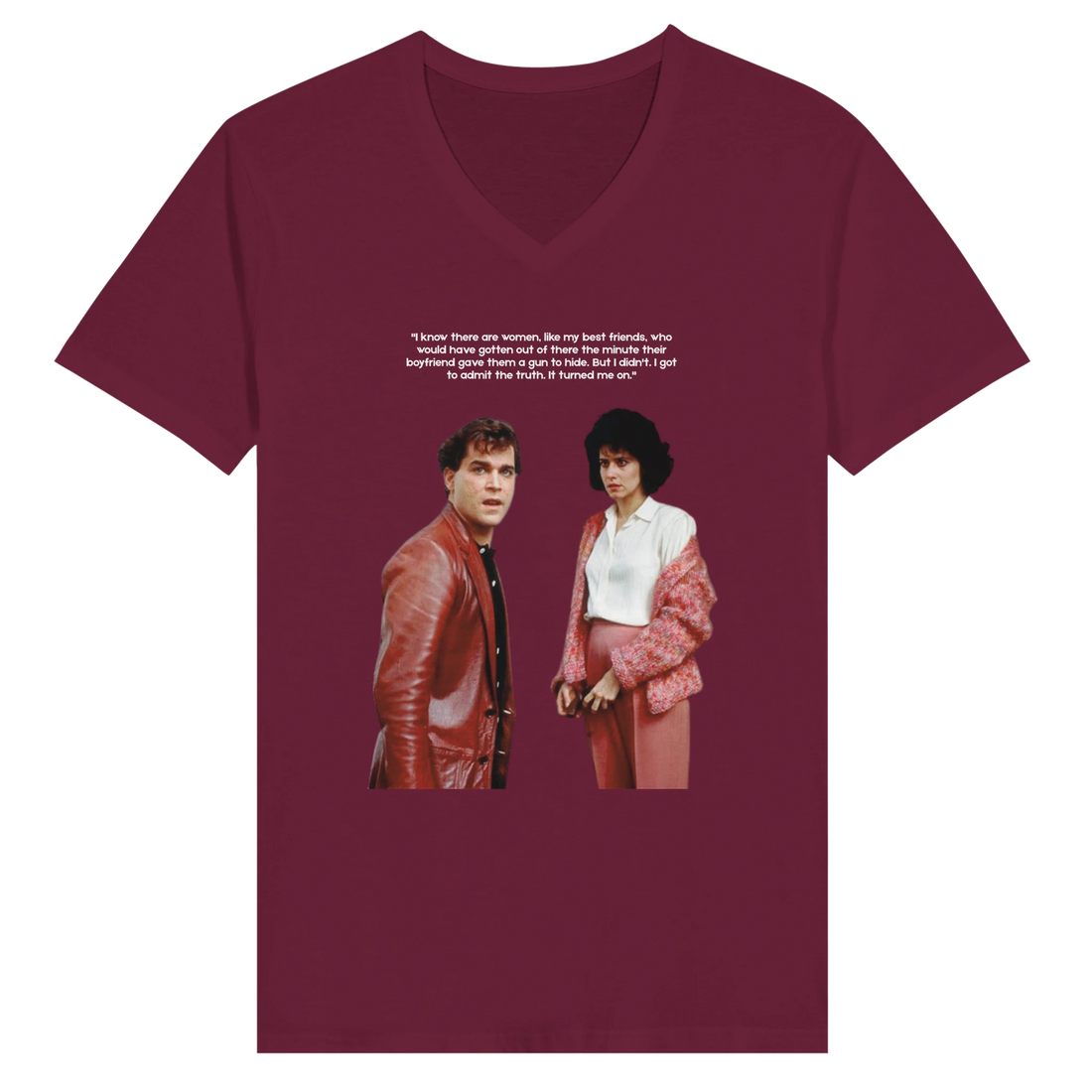Goodfellas themed t-shirt with Karen's quote