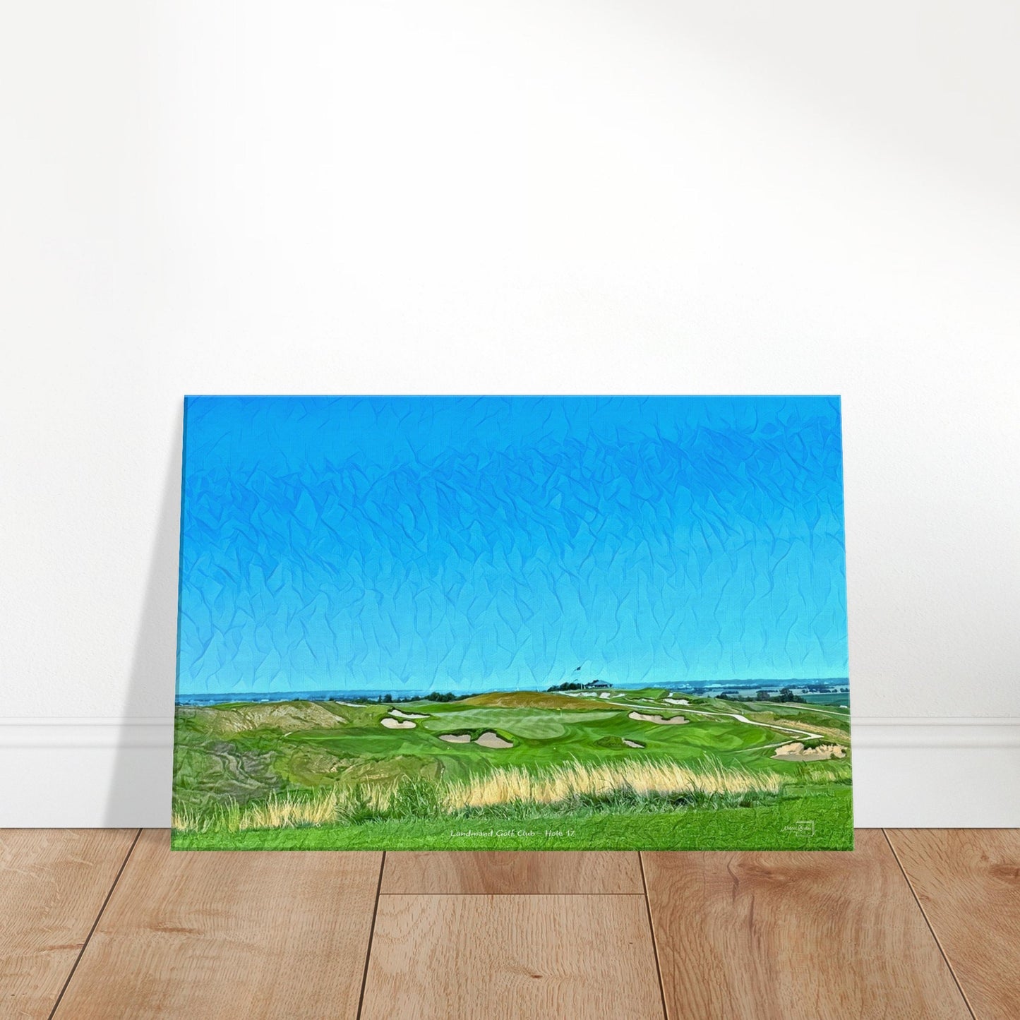 Landmand Golf Club - Hole 17 - Oil Painting Canvas Print - Golf Wall Art