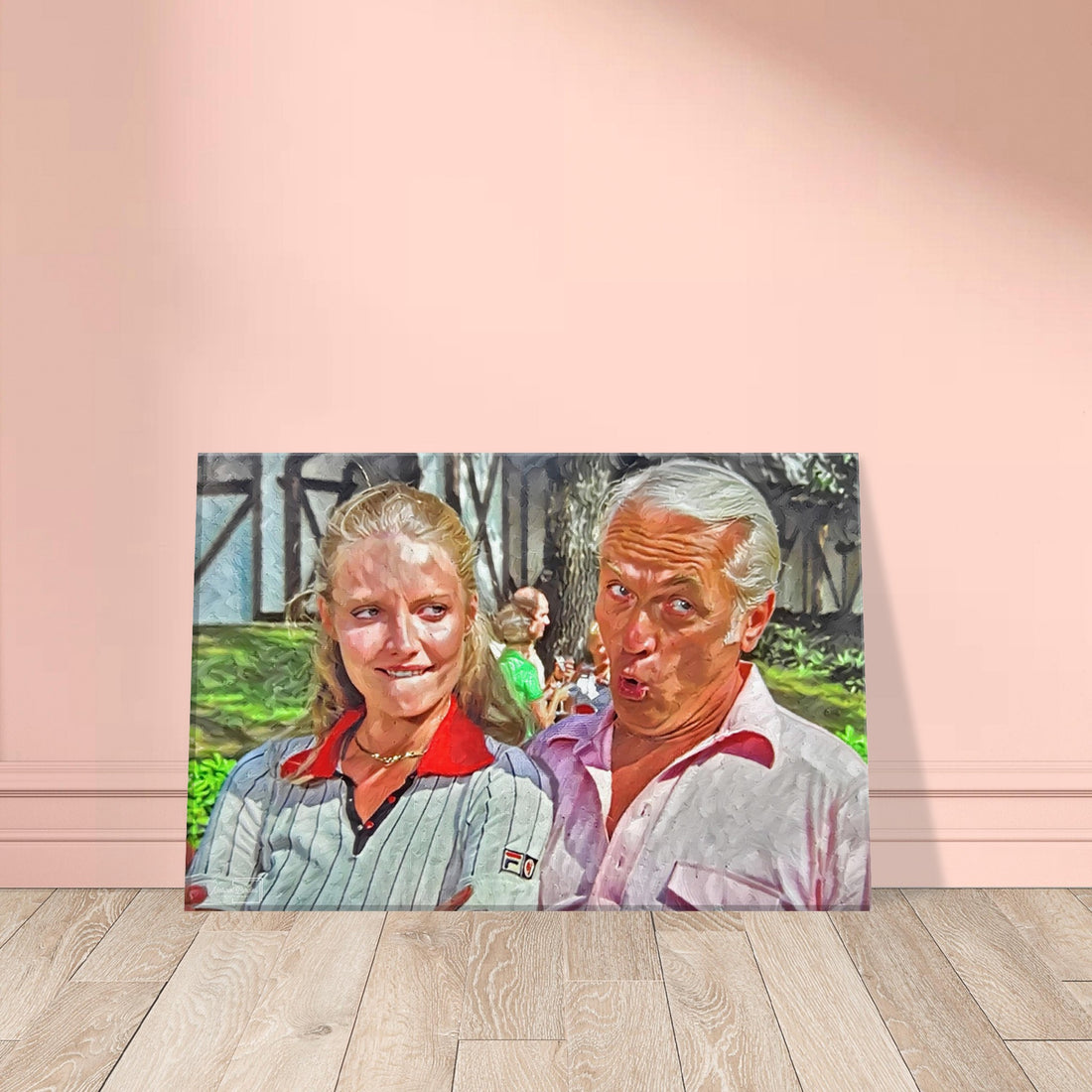 Lacey Underall and Judge Smails ready to tee off Caddyshack golf wall art