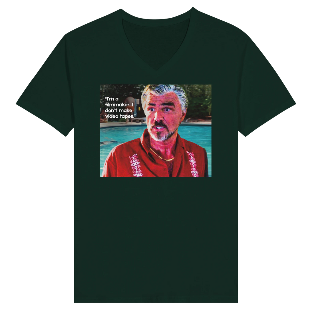 Close-up of I'm a Filmmaker Jack Horner Boogie Nights t-shirt design