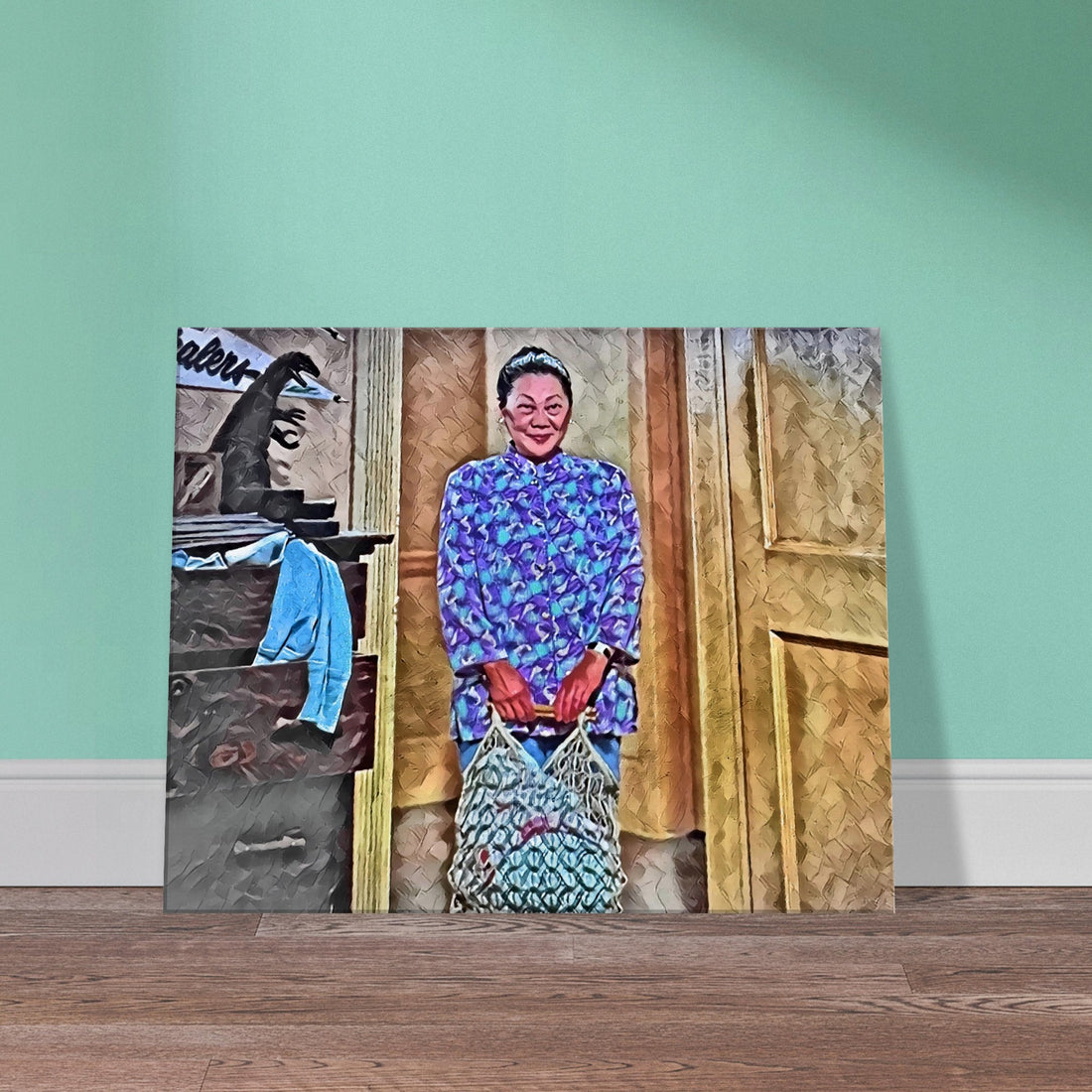Happy Gilmore and his new friend sharing a laugh on the golf course - Happy Gilmore oil on canvas print