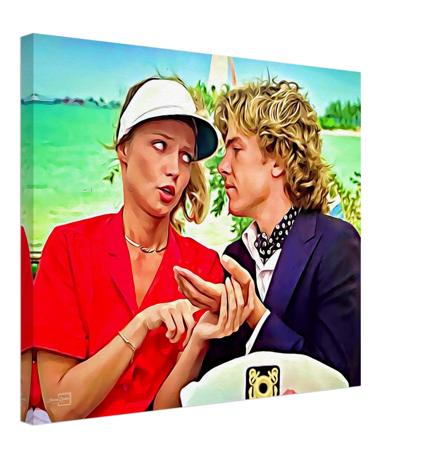 Lacey Underall and Danny Noonan Compare Skin Notes - Caddyshack Art - Golf Wall Art