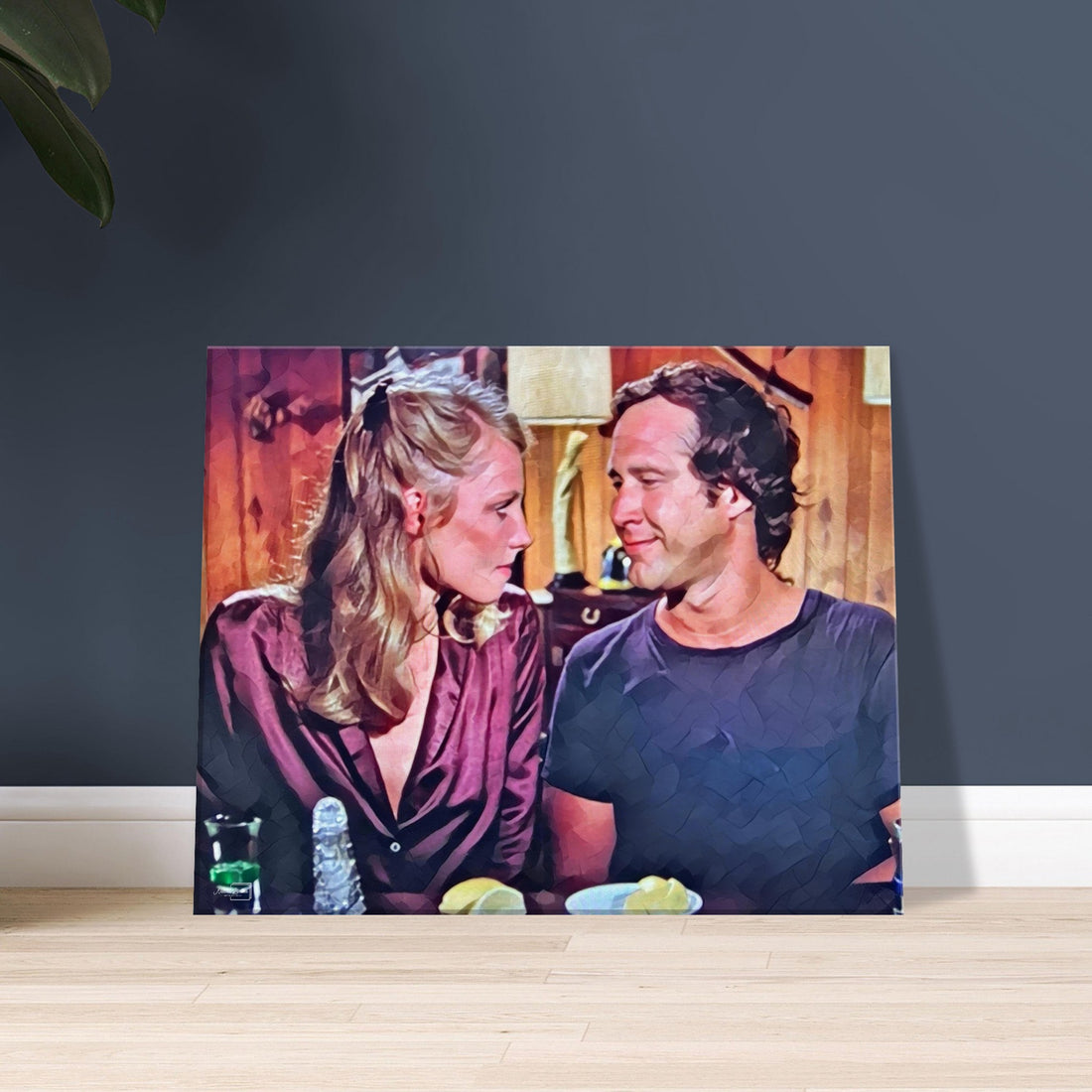 Caddyshack themed artwork of a night at Ty Webb's house golf wall art