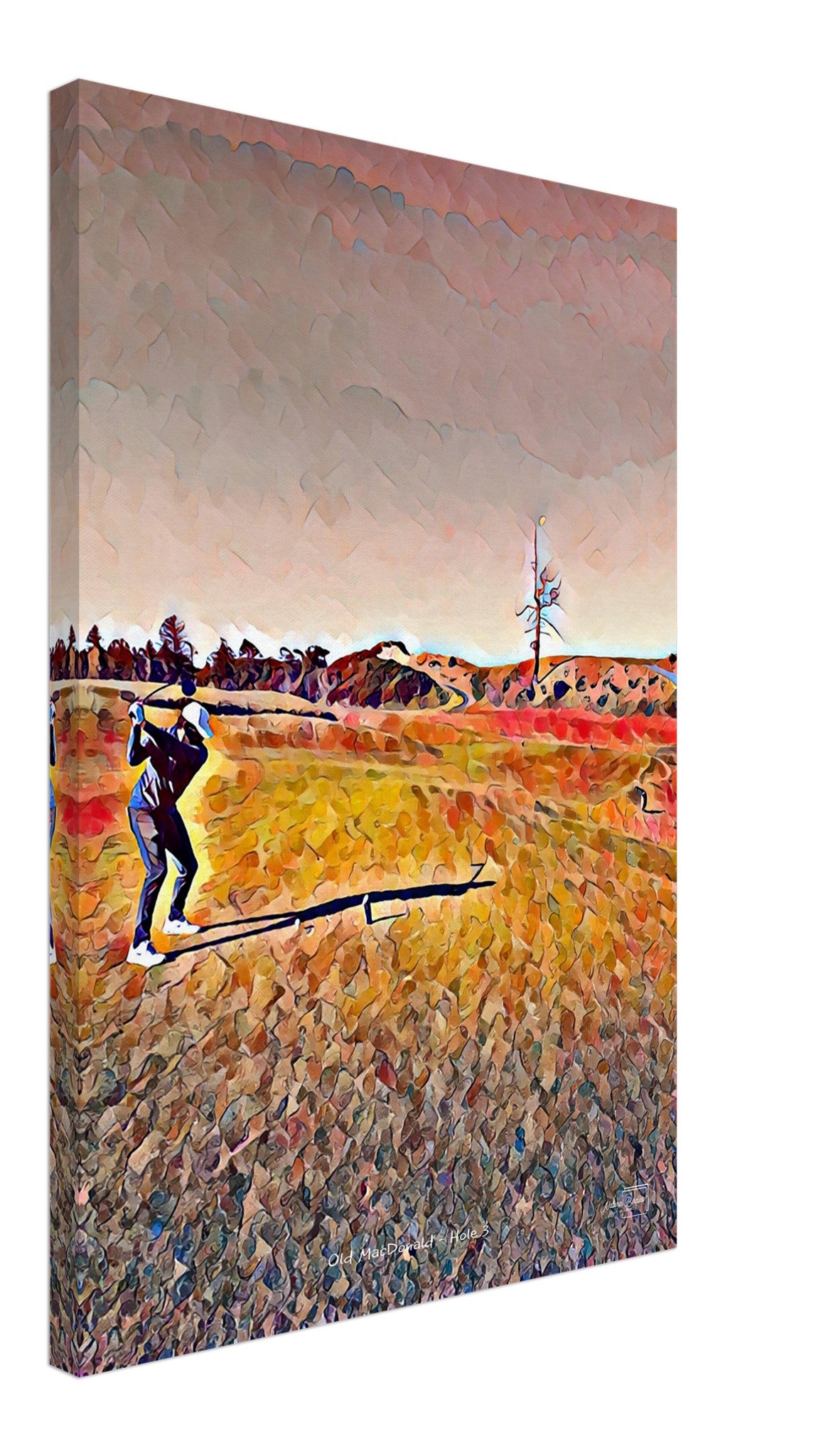 Old MacDonald at Bandon Dunes - The Ghost Tree - Hole 3 - Oil Print