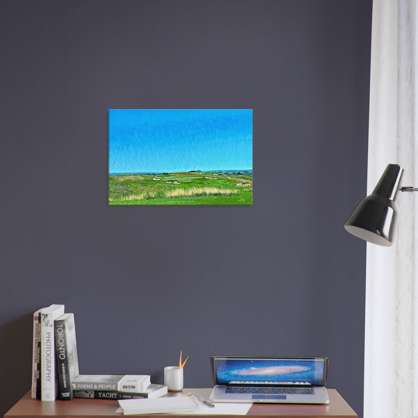 Landmand Golf Club - Hole 17 - Oil Painting Canvas Print - Golf Wall Art