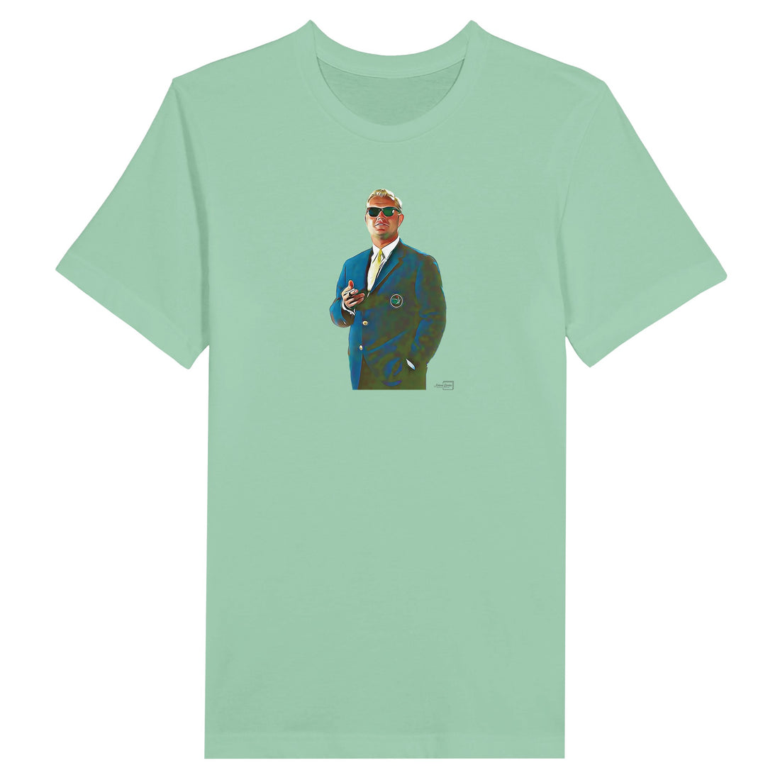Jack Nicklaus in action at the 1967 Masters golf t-shirt