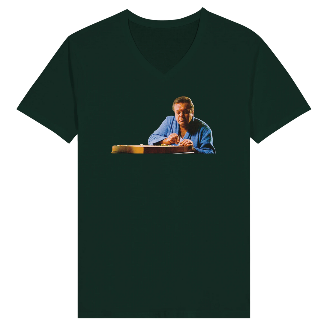 Paulie in a prison scene cutting garlic Goodfellas golf t-shirt