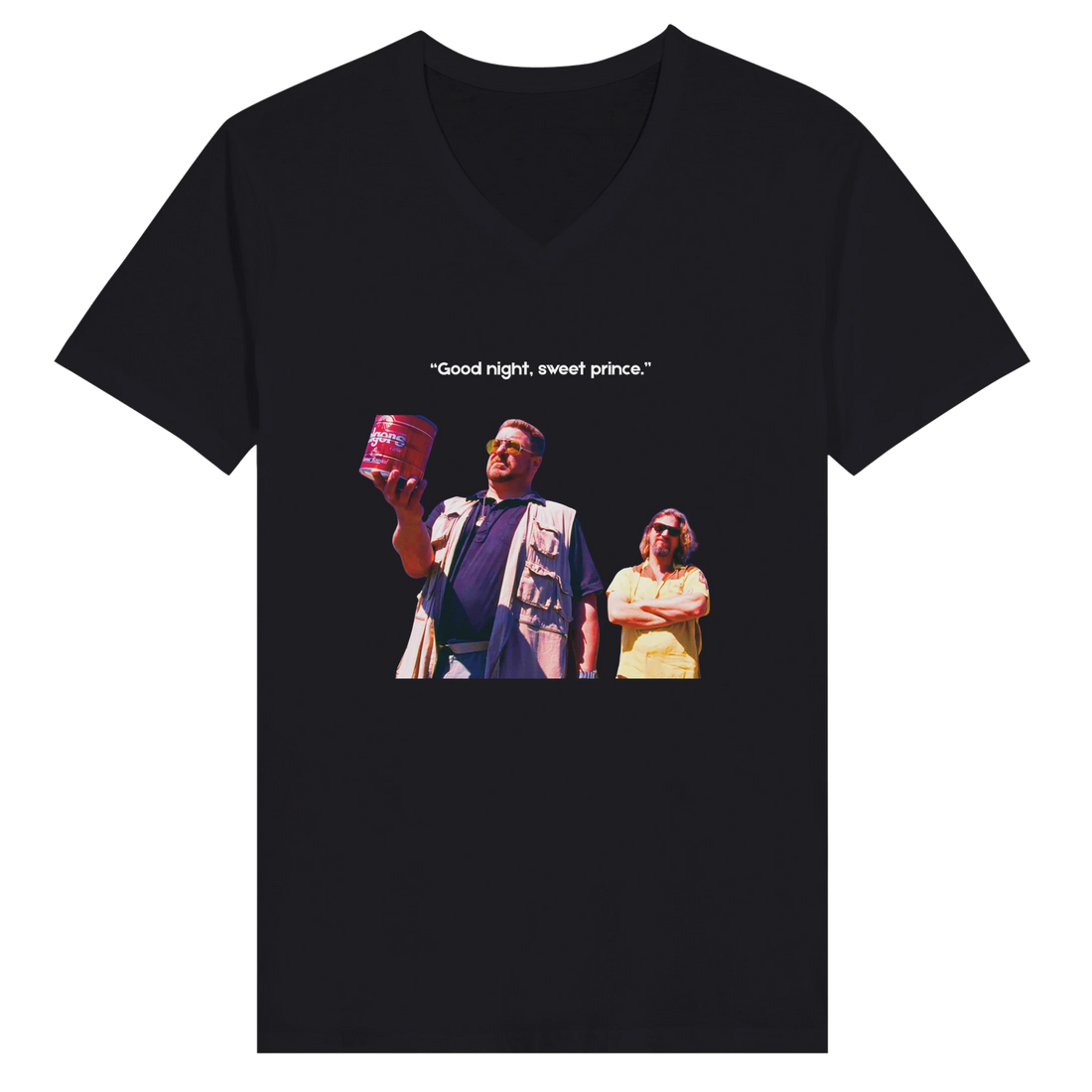 Walter and The Dude depicted in a eulogy scene The Big Lebowski Golf T-Shirt
