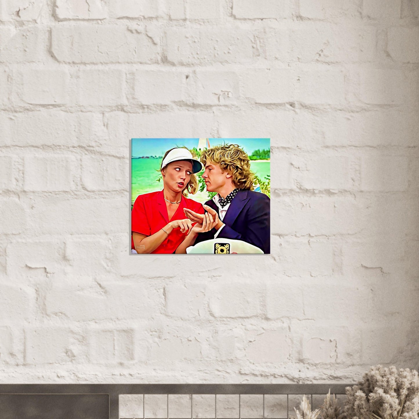 Lacey Underall and Danny Noonan Compare Skin Notes - Caddyshack Art - Golf Wall Art