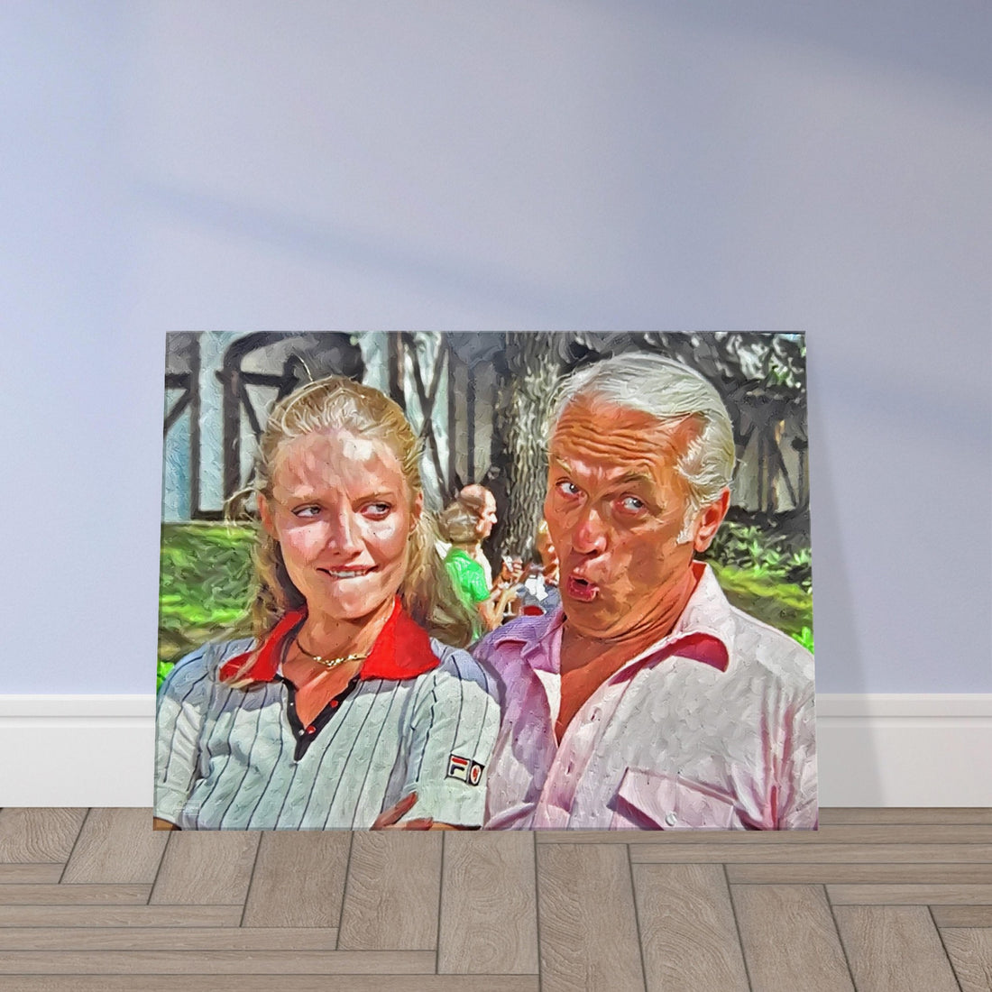 Lacey Underall and Judge Smails discussing strategy Caddyshack golf wall art