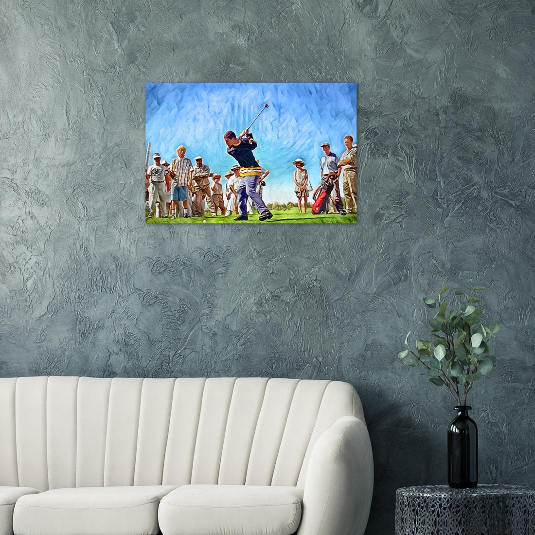 Dynamic scene of Happy Gilmore's epic drive Happy Gilmore Golf Wall Art