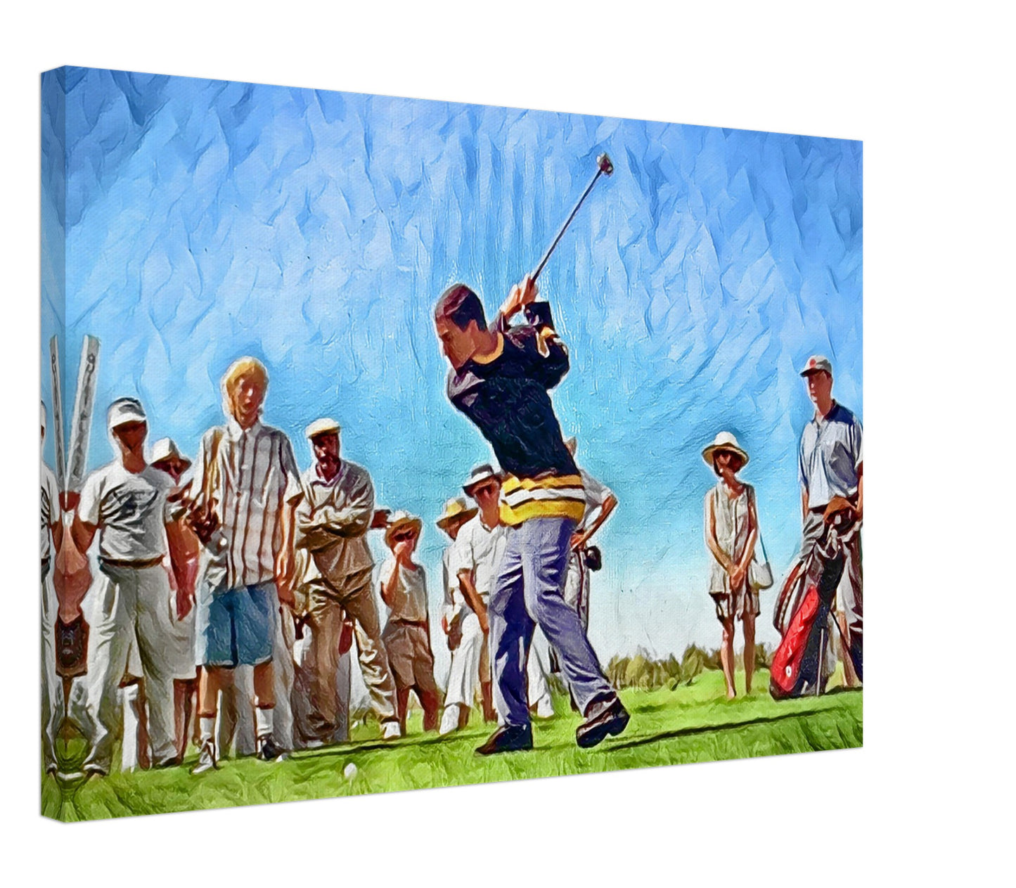 Art print depicting a memorable scene from Happy Gilmore