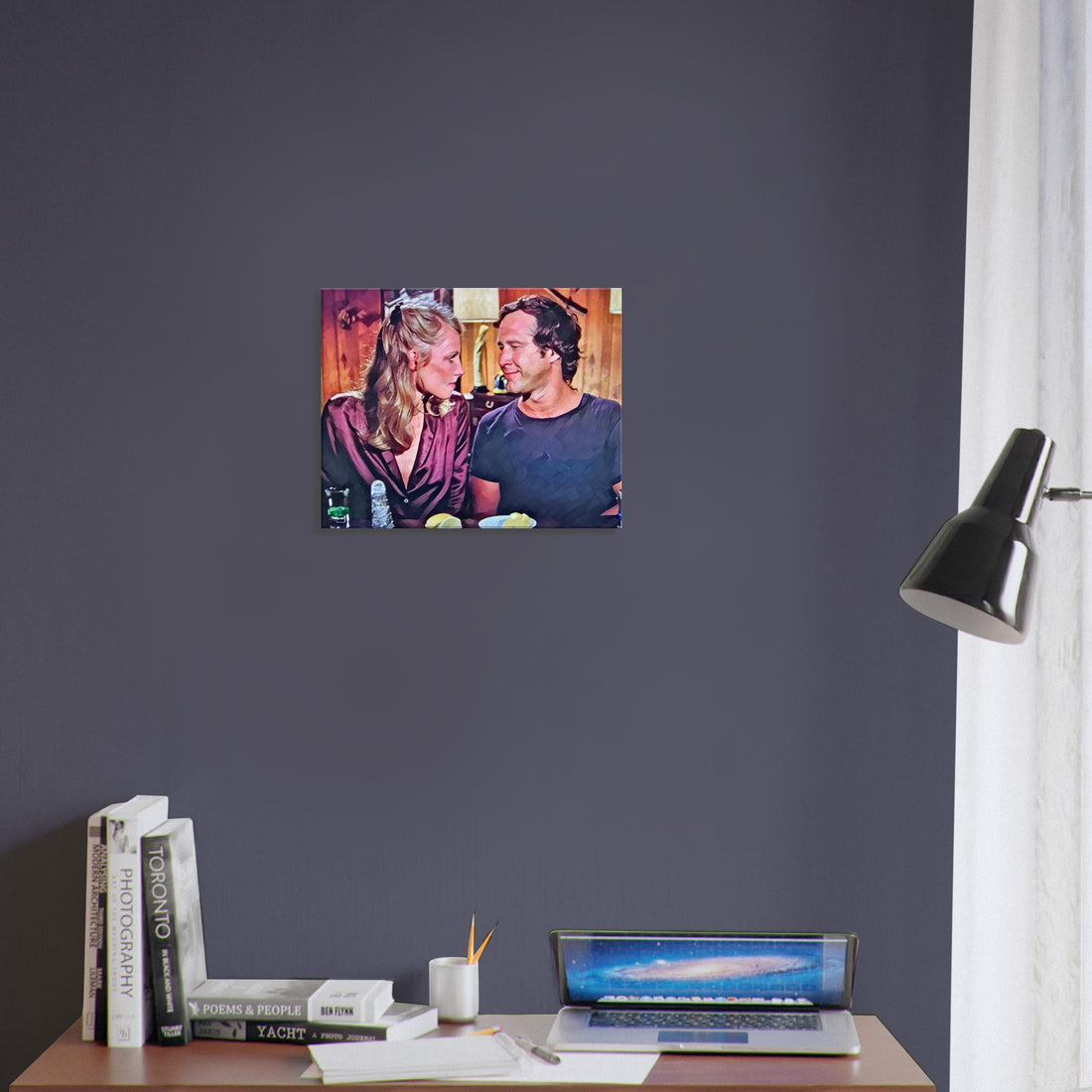 Caddyshack characters celebrating at Ty Webb's house golf wall art