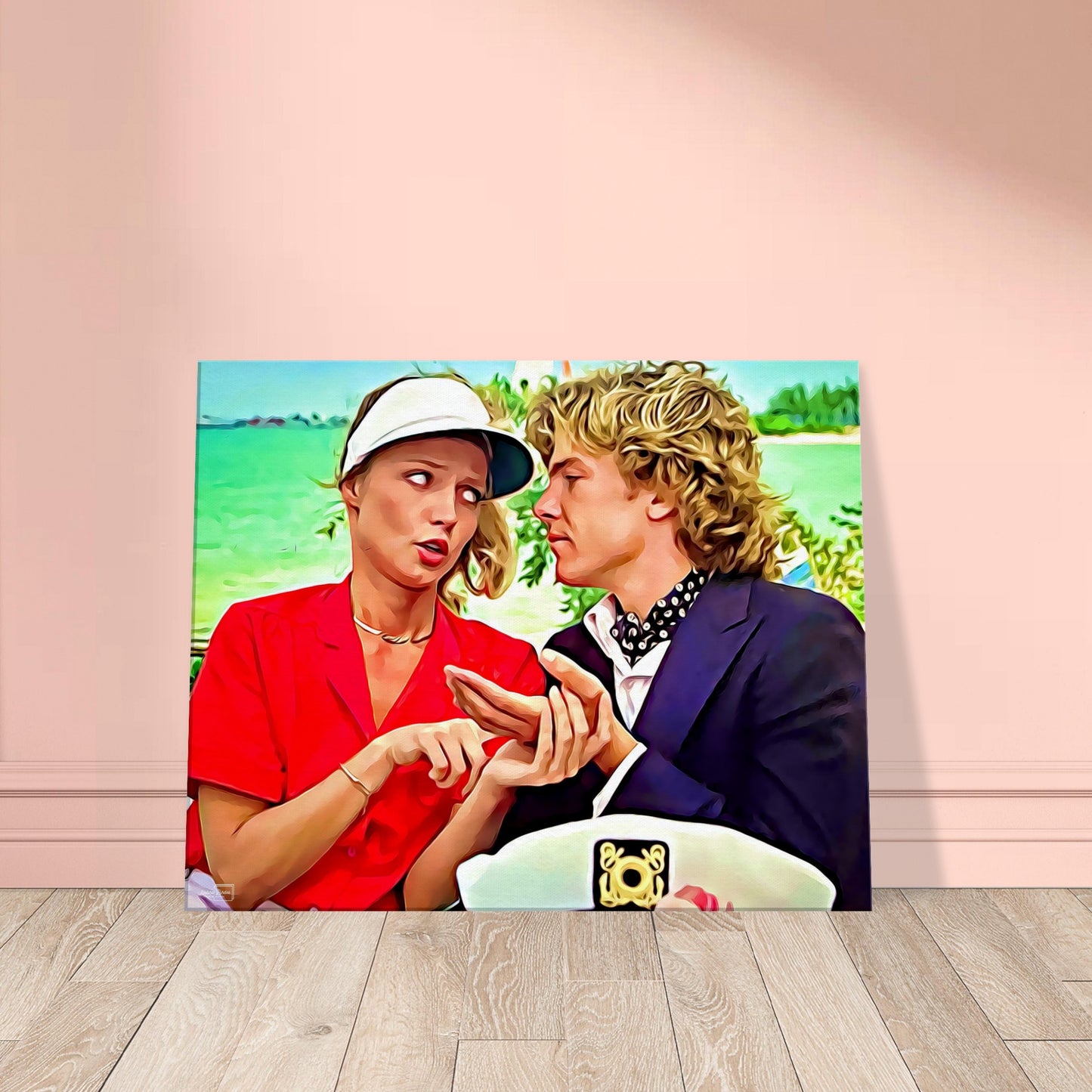 Lacey Underall and Danny Noonan Compare Skin Notes - Caddyshack Art - Golf Wall Art