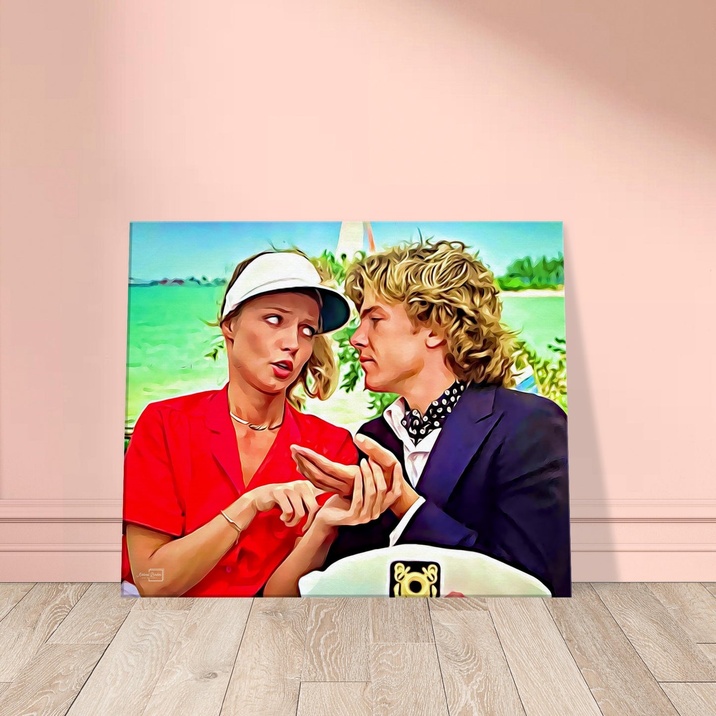 Lacey Underall and Danny Noonan Compare Skin Notes - Caddyshack Art - Golf Wall Art