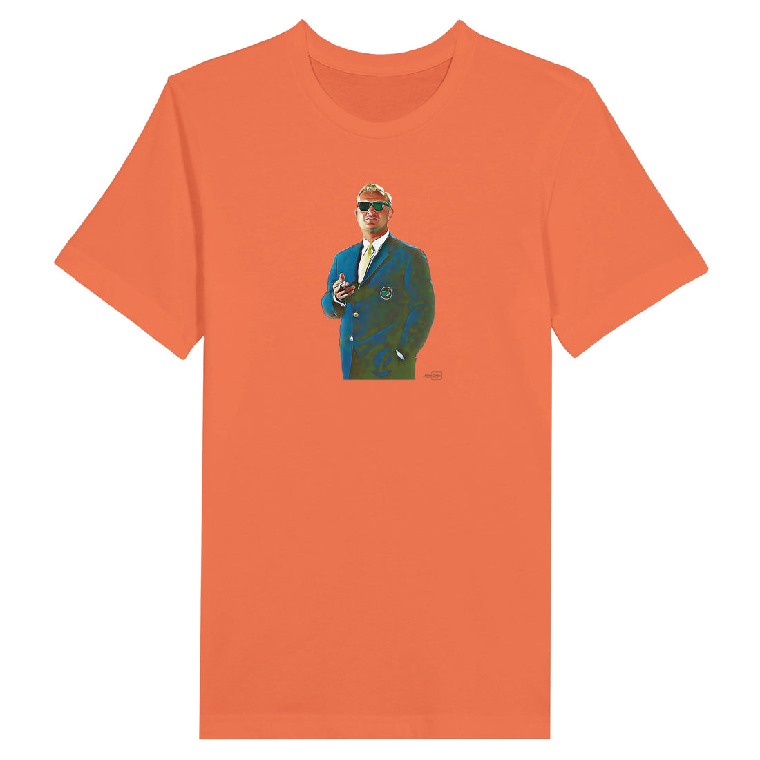 Illustration of Jack Nicklaus at the 1967 Masters golf t-shirt
