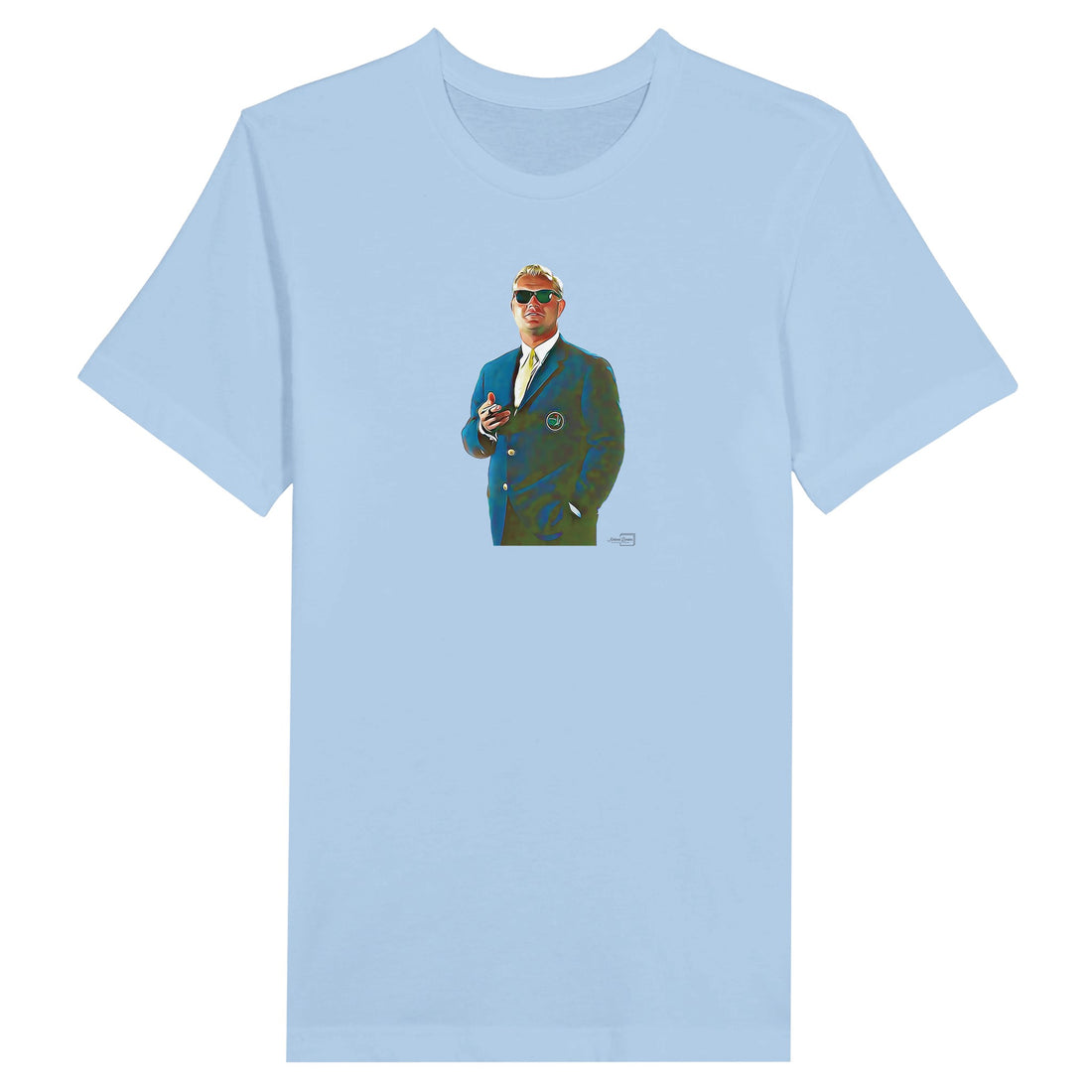 Jack Nicklaus at the 1967 Masters with a cigarette golf t-shirt