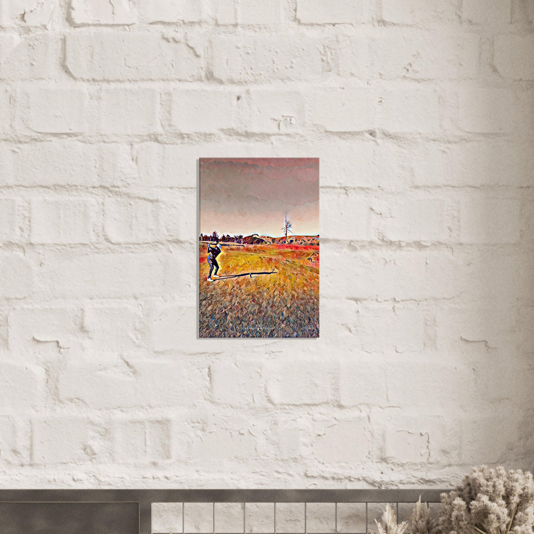 Old MacDonald at Bandon Dunes Ghost Tree hole 3 oil print showcasing the rugged coastline