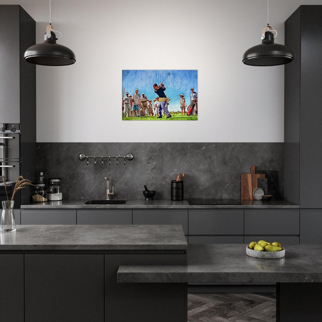 Happy Gilmore themed golf wall art canvas print
