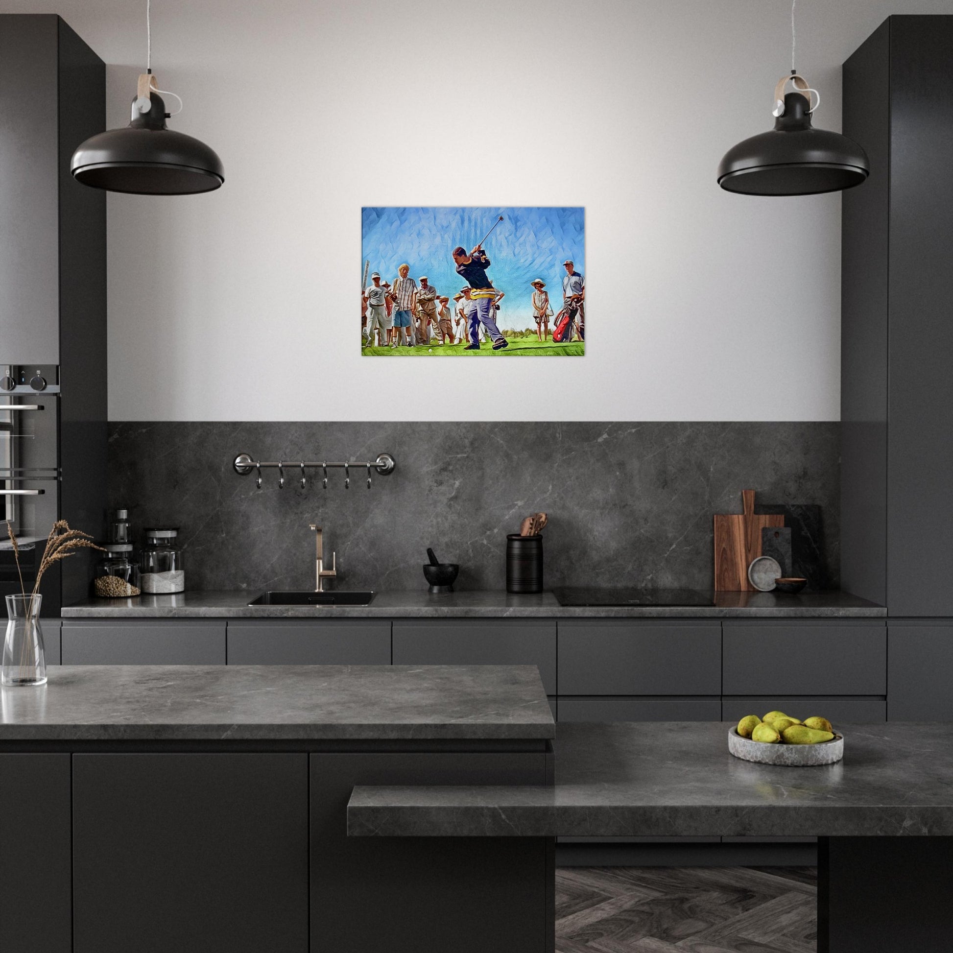 Happy Gilmore themed golf wall art canvas print