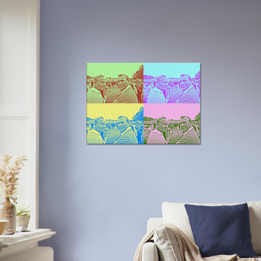 Arnold Palmer and Jack Nicklaus in a timeless golf scene golf art canvas