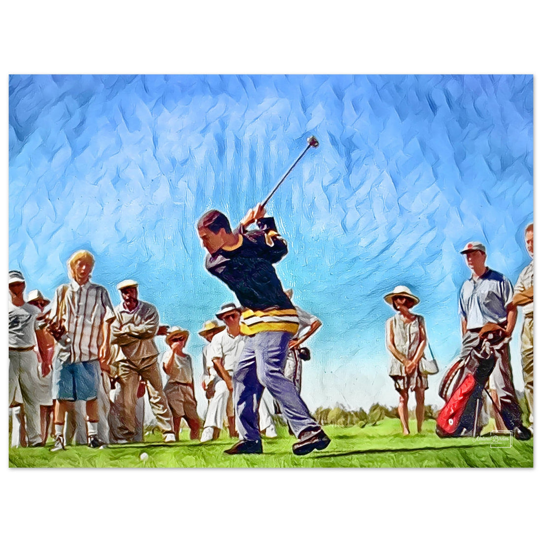 Iconic moment from Happy Gilmore's 400 yard drive Happy Gilmore Golf Wall Art
