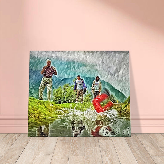 I Don't Want A Piece, I Want The Whole Thing - Happy Gilmore vs Bob Barker at the Pro-Am - Oil on Canvas Print