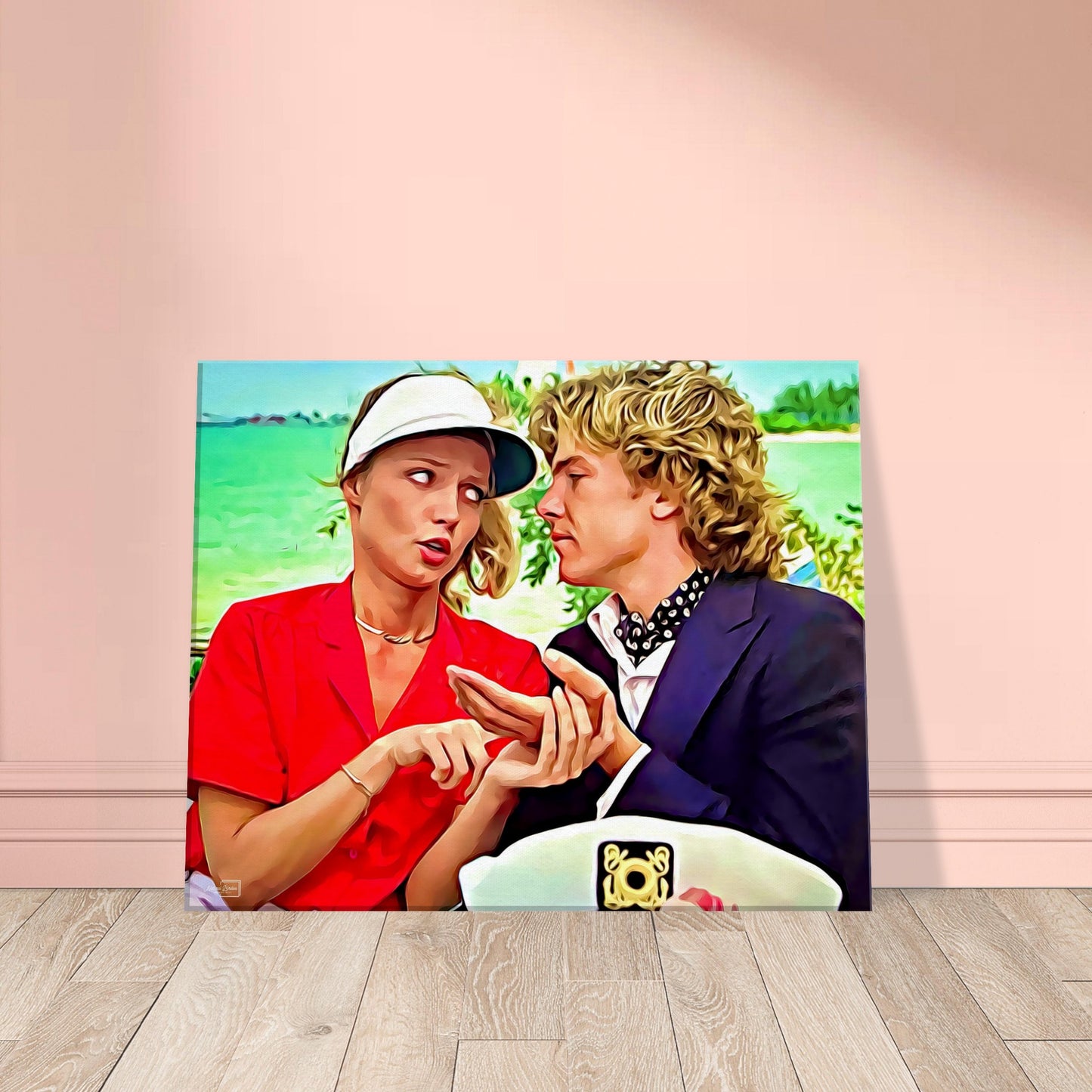 Lacey Underall and Danny Noonan Compare Skin Notes - Caddyshack Art - Golf Wall Art