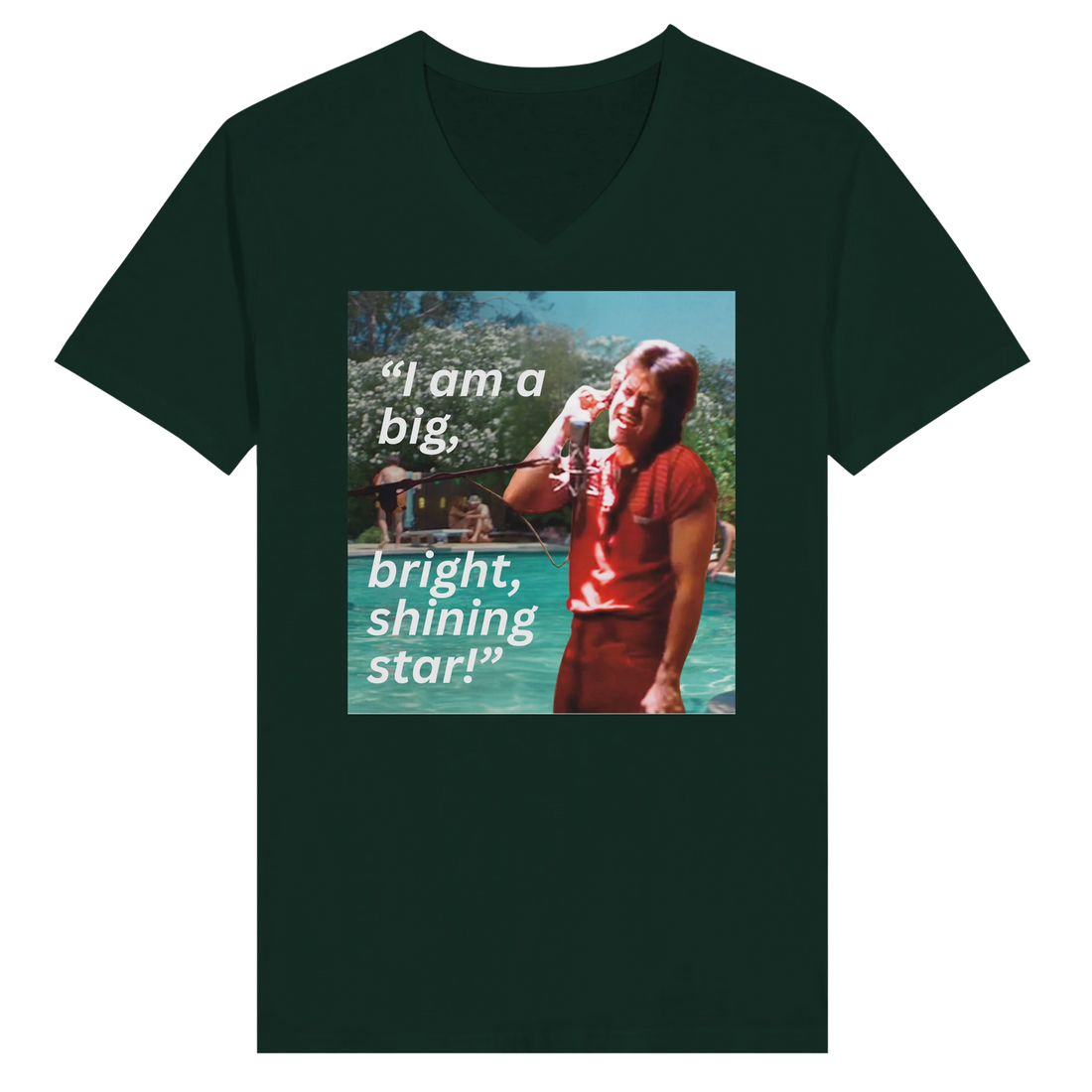 Model wearing I'm a Big Bright Shining Star Dirk Diggler Boogie Nights t-shirt