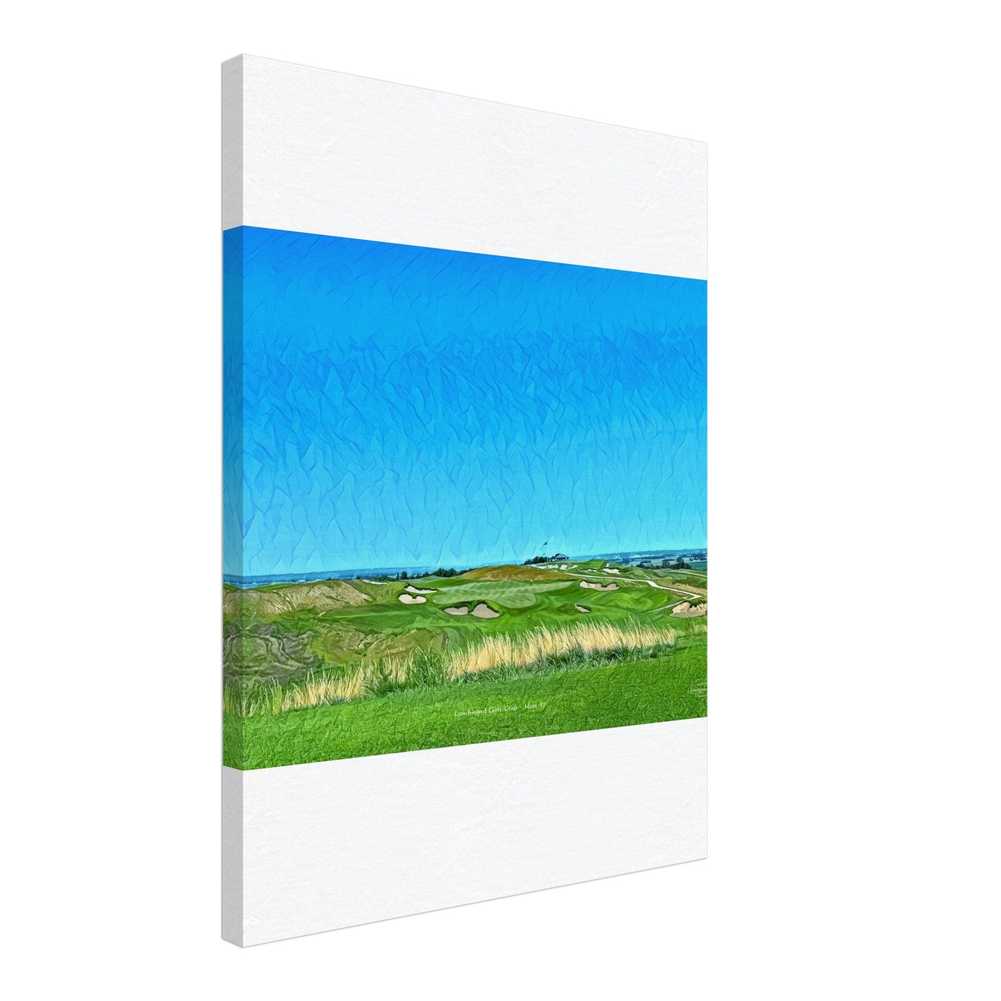 Landmand Golf Club - Hole 17 - Oil Painting Canvas Print - Golf Wall Art