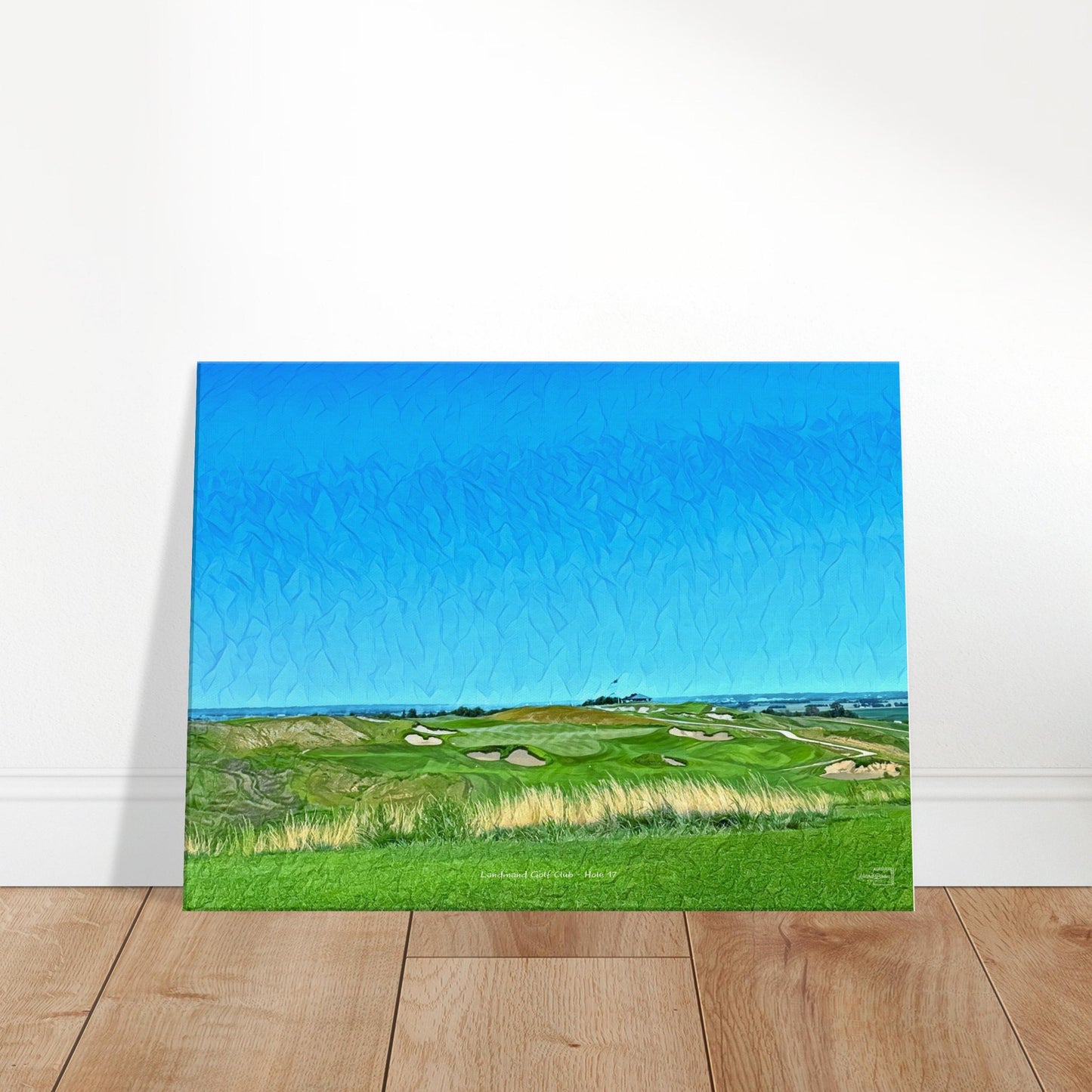 Landmand Golf Club - Hole 17 - Oil Painting Canvas Print - Golf Wall Art