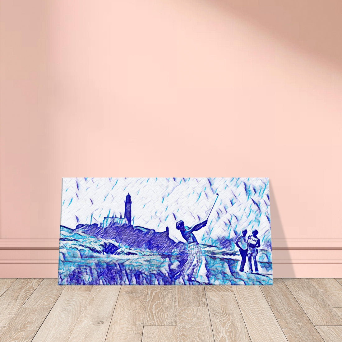 Duel in the Sun artwork featuring the 1977 Open Championship at Turnberry golf print