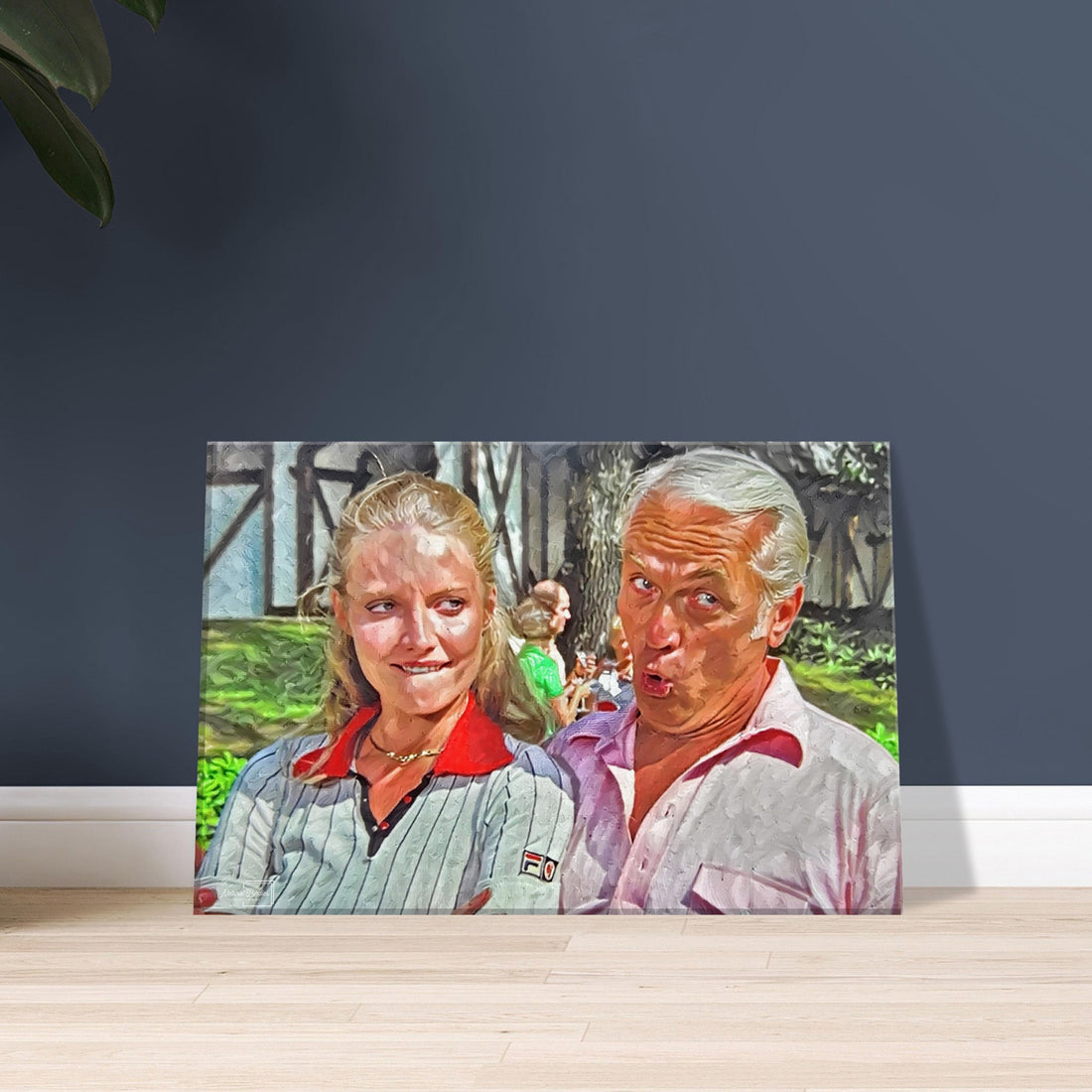 Lacey Underall and Judge Smails in a classic Caddyshack scene golf wall art