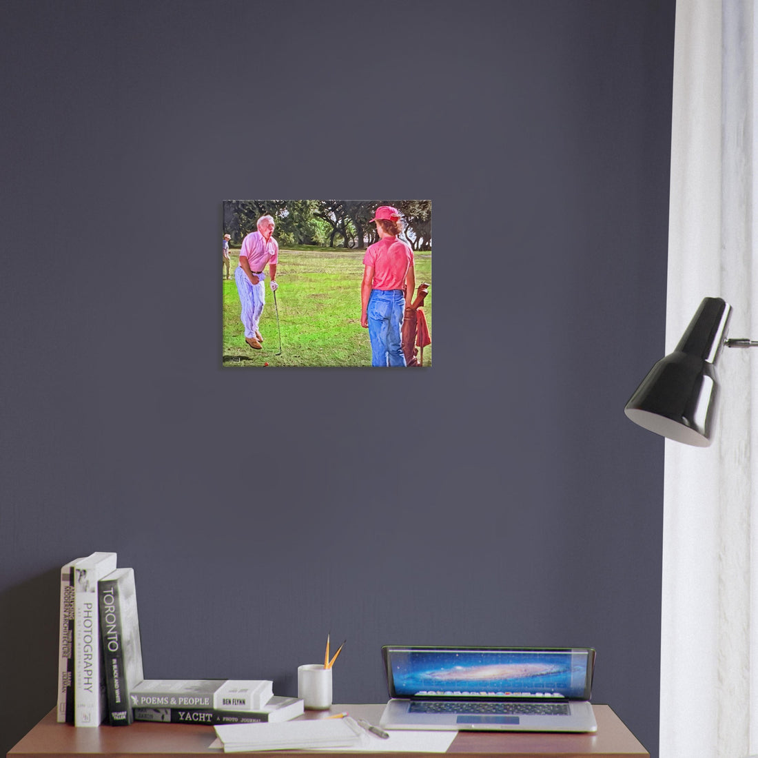 Smails taking a humorous shot Caddyshack golf wall art