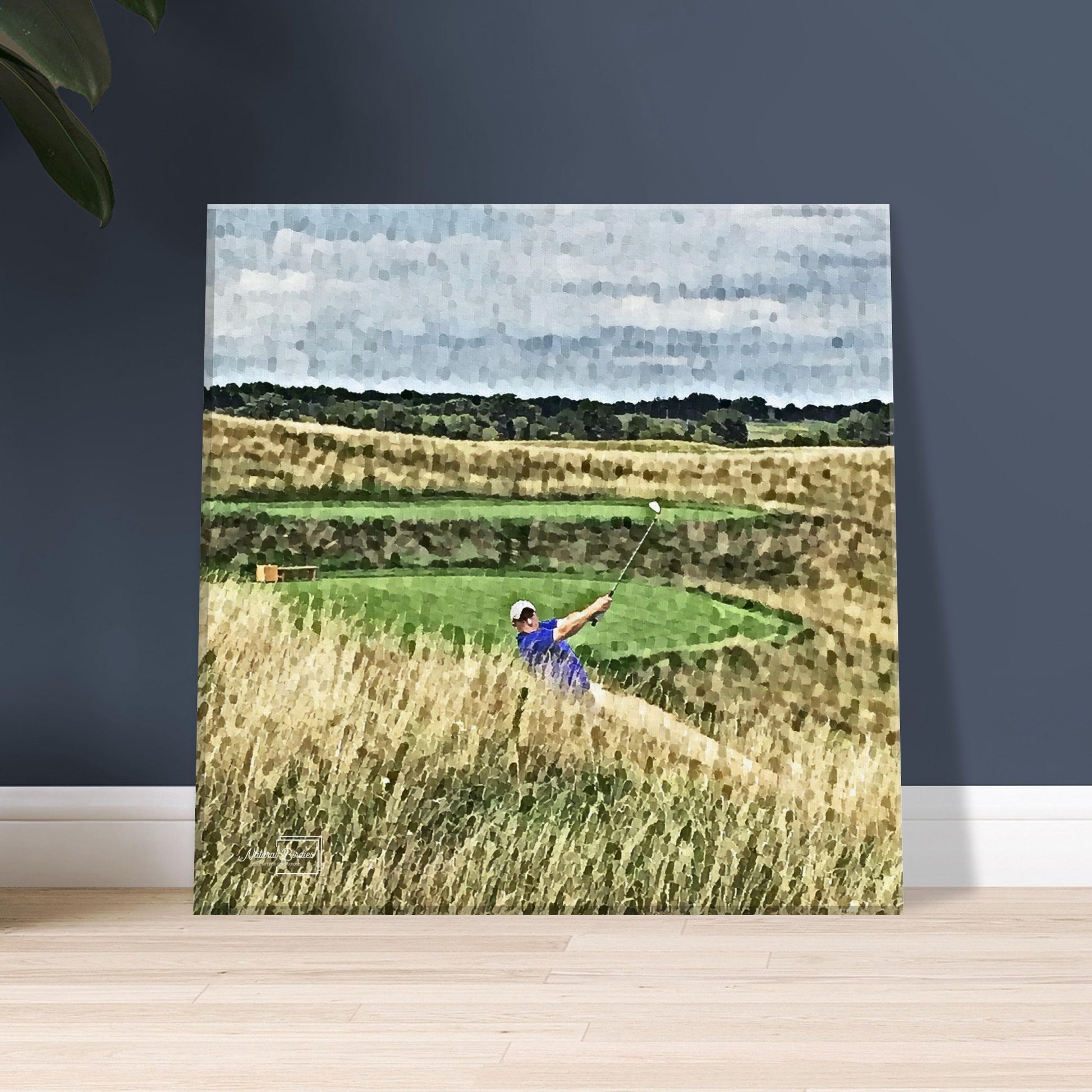 erin-hills-golf-club-golf-wall-art-against-dark-blue-grey-wall-background