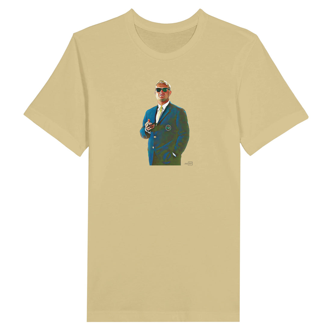 Vintage Jack Nicklaus illustration from the 1967 Masters golf t-shirt