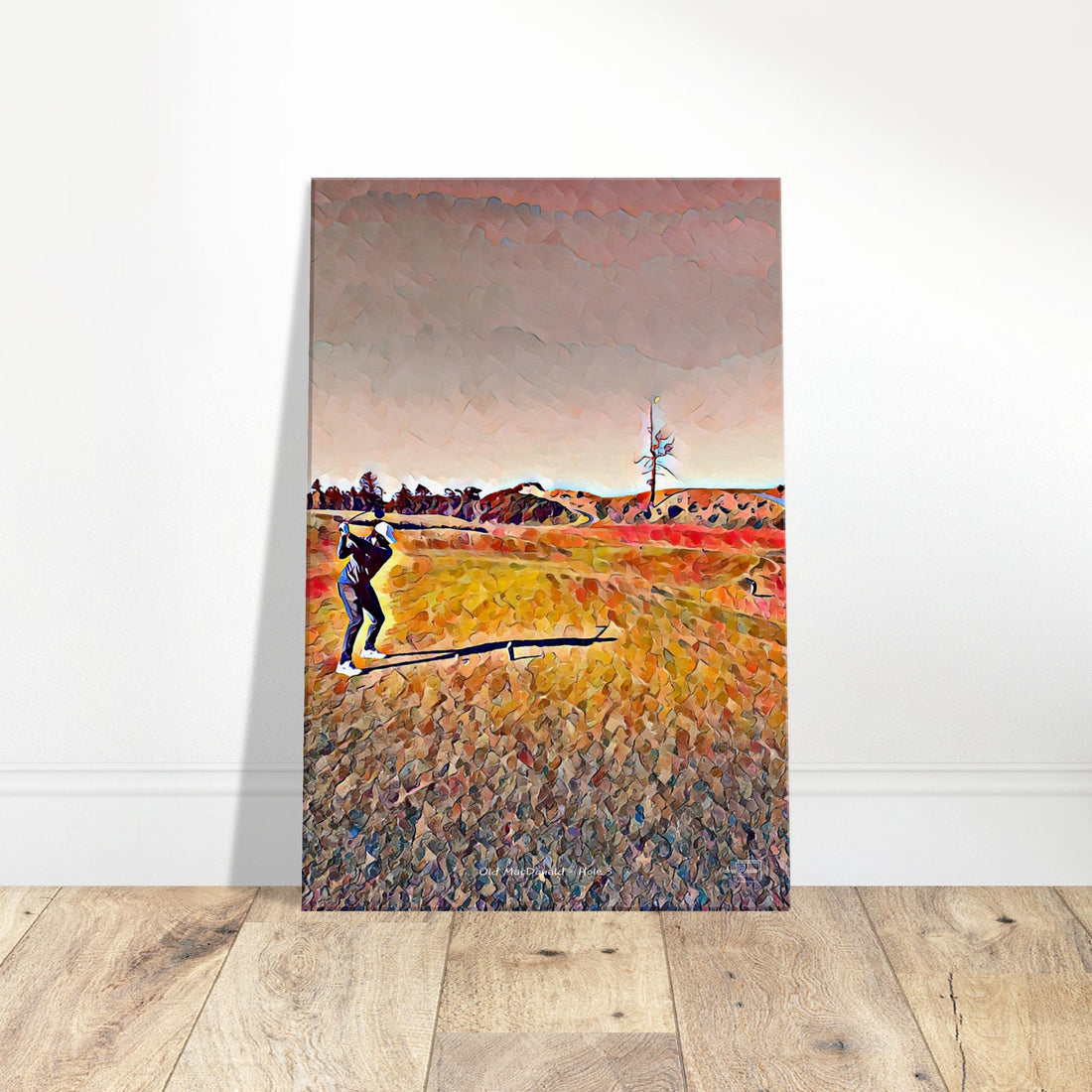 Old MacDonald at Bandon Dunes Ghost Tree hole 3 oil print capturing the essence of golf culture