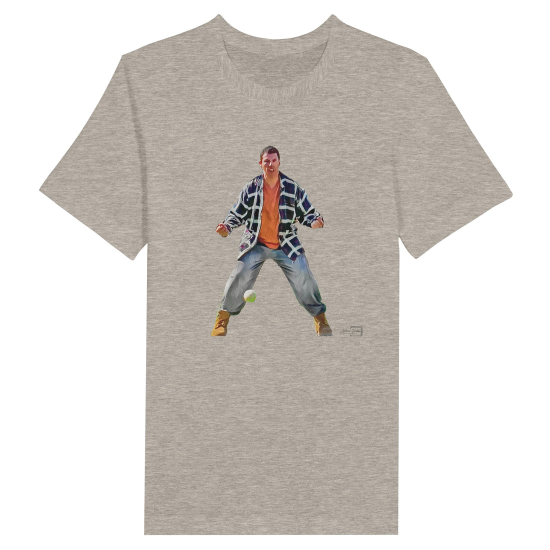 Man wearing Happy Gilmore shirt on golf course