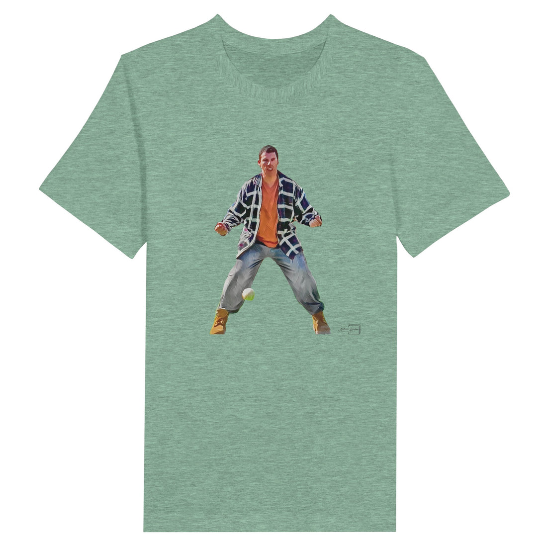 Happy Gilmore golf shirt design close-up