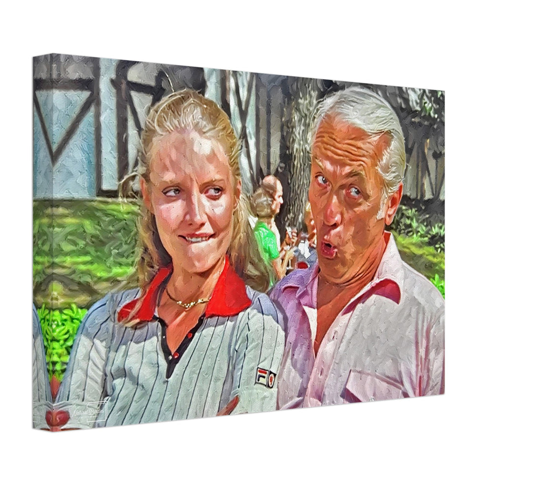 Lacey Underall and Judge Smails enjoying a day on the links Caddyshack golf wall art
