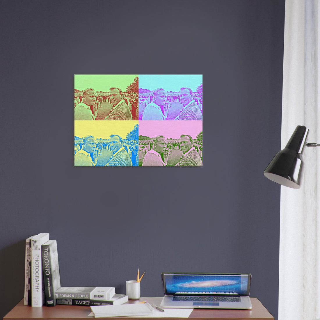 Arnold Palmer and Jack Nicklaus reflecting on their legacy golf art canvas