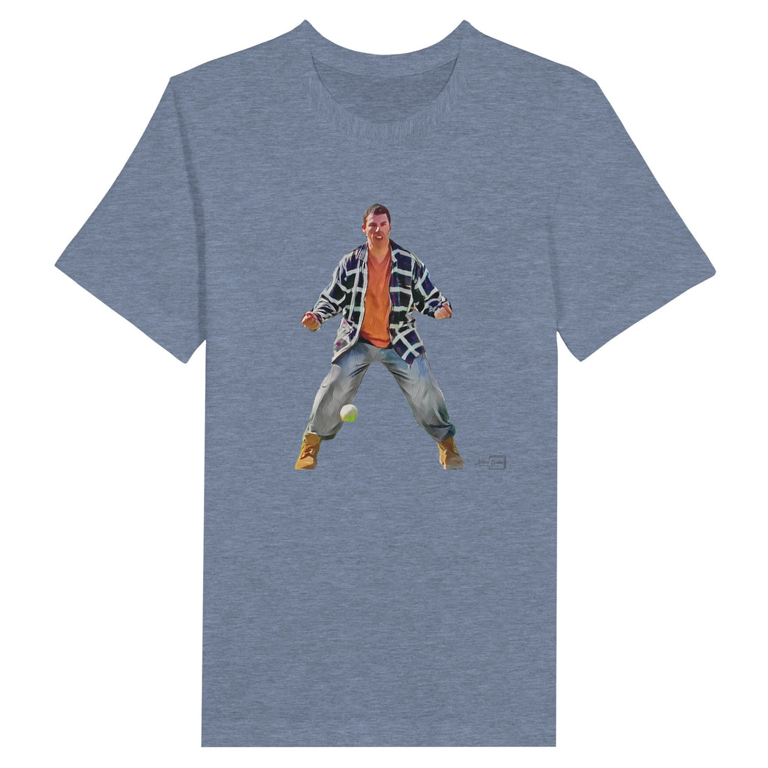 Happy Gilmore t-shirt back view in yellow