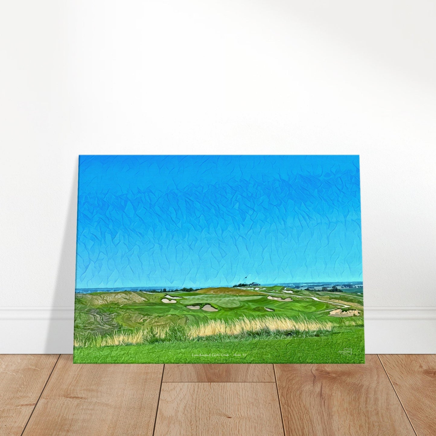 Landmand Golf Club - Hole 17 - Oil Painting Canvas Print - Golf Wall Art