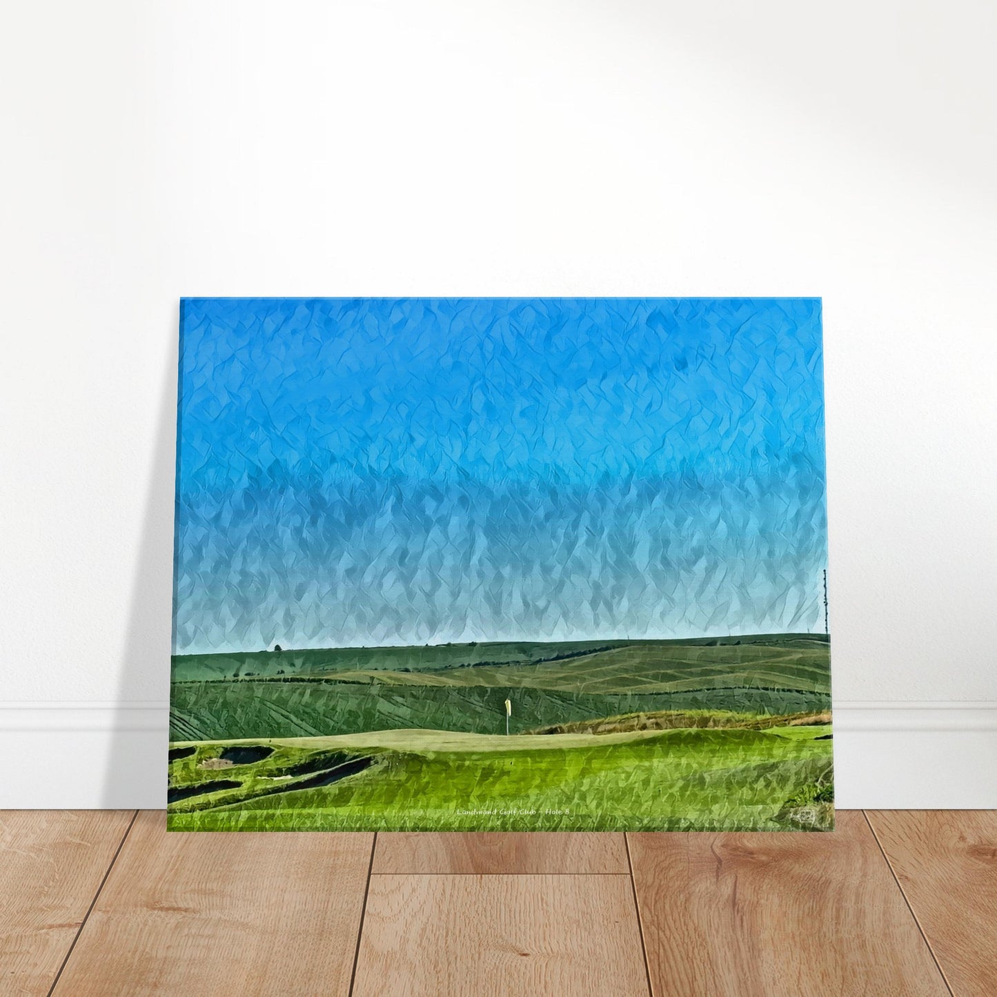 Landmand Golf Club - Hole 8 - Oil Painting Canvas Print - Golf Wall Art