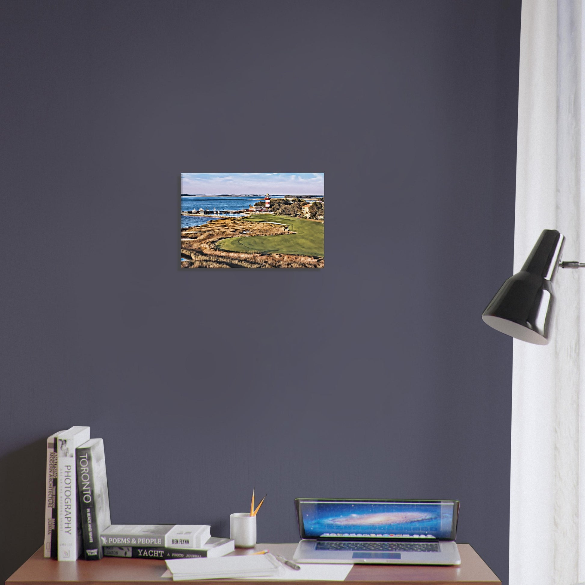 Harbour Town Golf Links 18th hole with lighthouse golf wall art