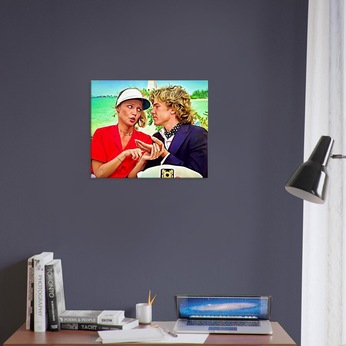 Lacey Underall and Danny Noonan Compare Skin Notes - Caddyshack Art - Golf Wall Art