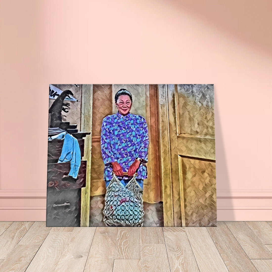 A colorful depiction of Happy Gilmore with a new friend on the golf course - Happy Gilmore oil on canvas print