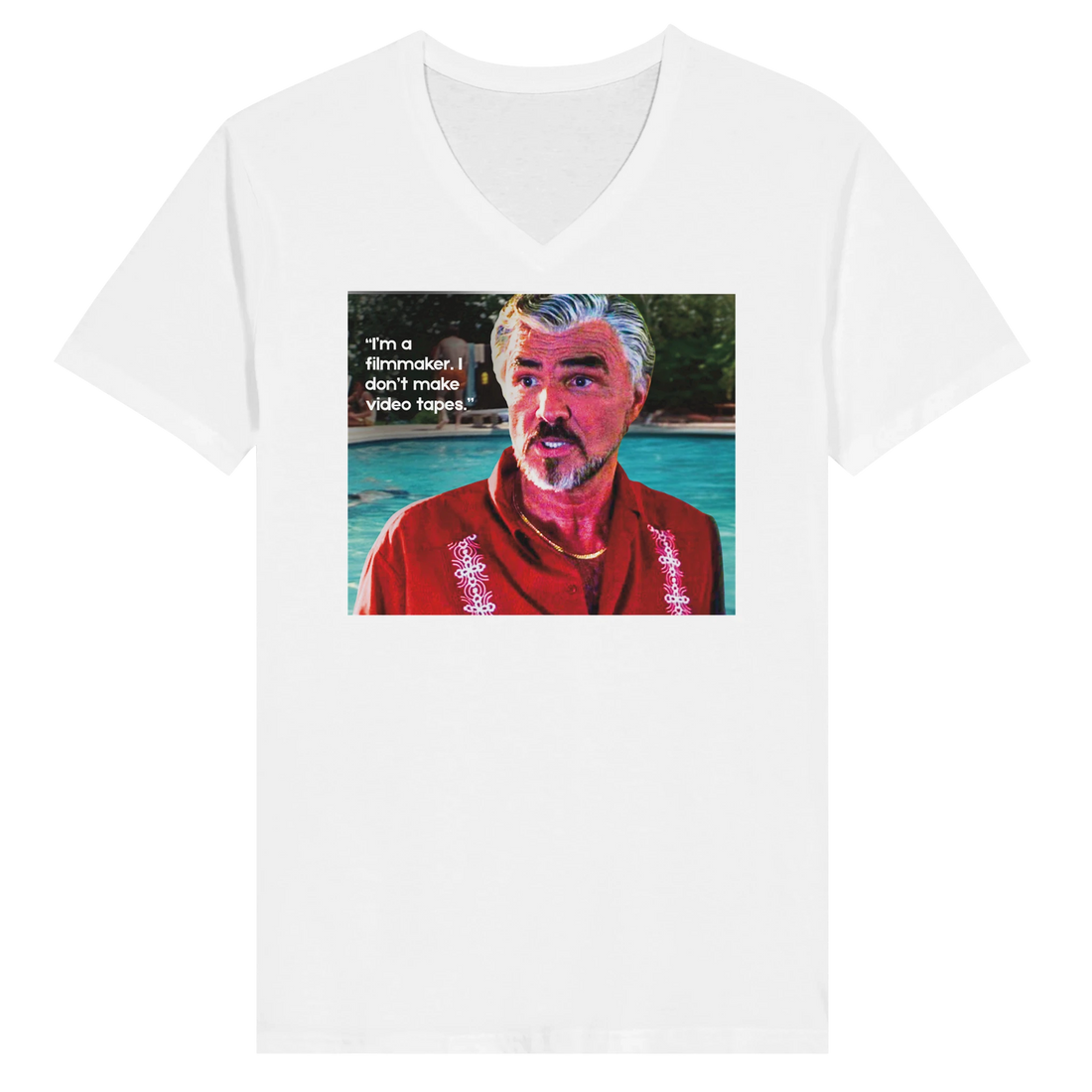 I'm a Filmmaker Jack Horner Boogie Nights t-shirt on a model outdoors