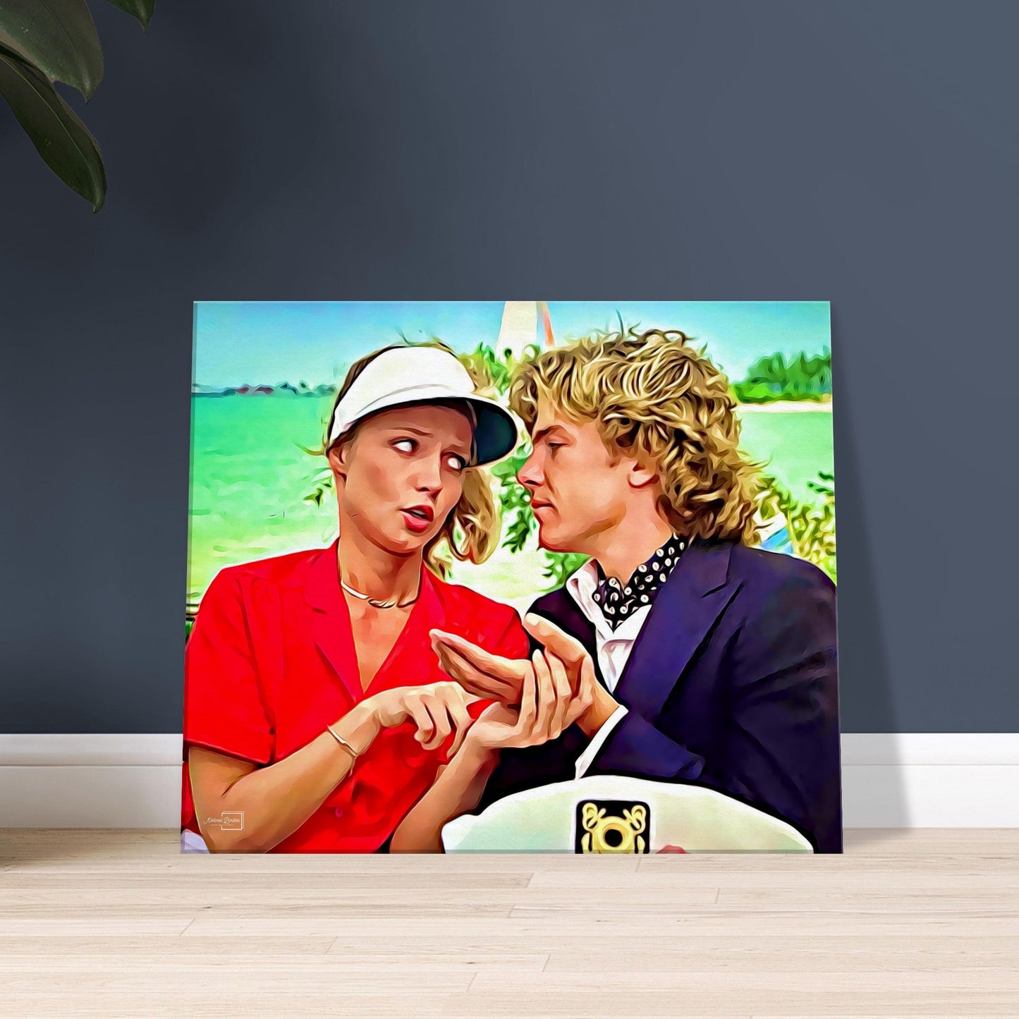 Lacey Underall and Danny Noonan Compare Skin Notes - Caddyshack Art - Golf Wall Art